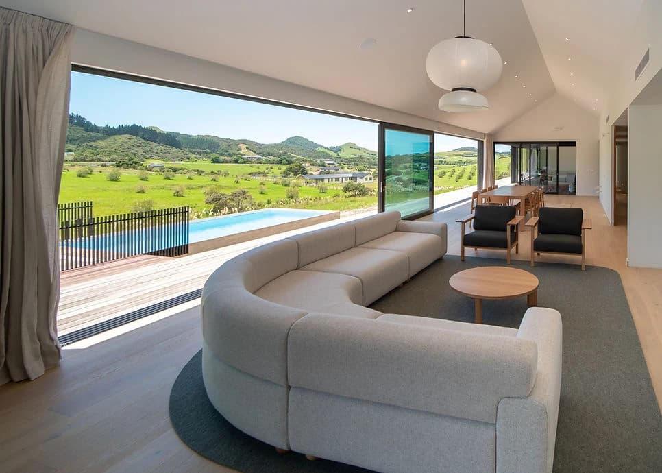 Open-plan living room designed for everyday functionality