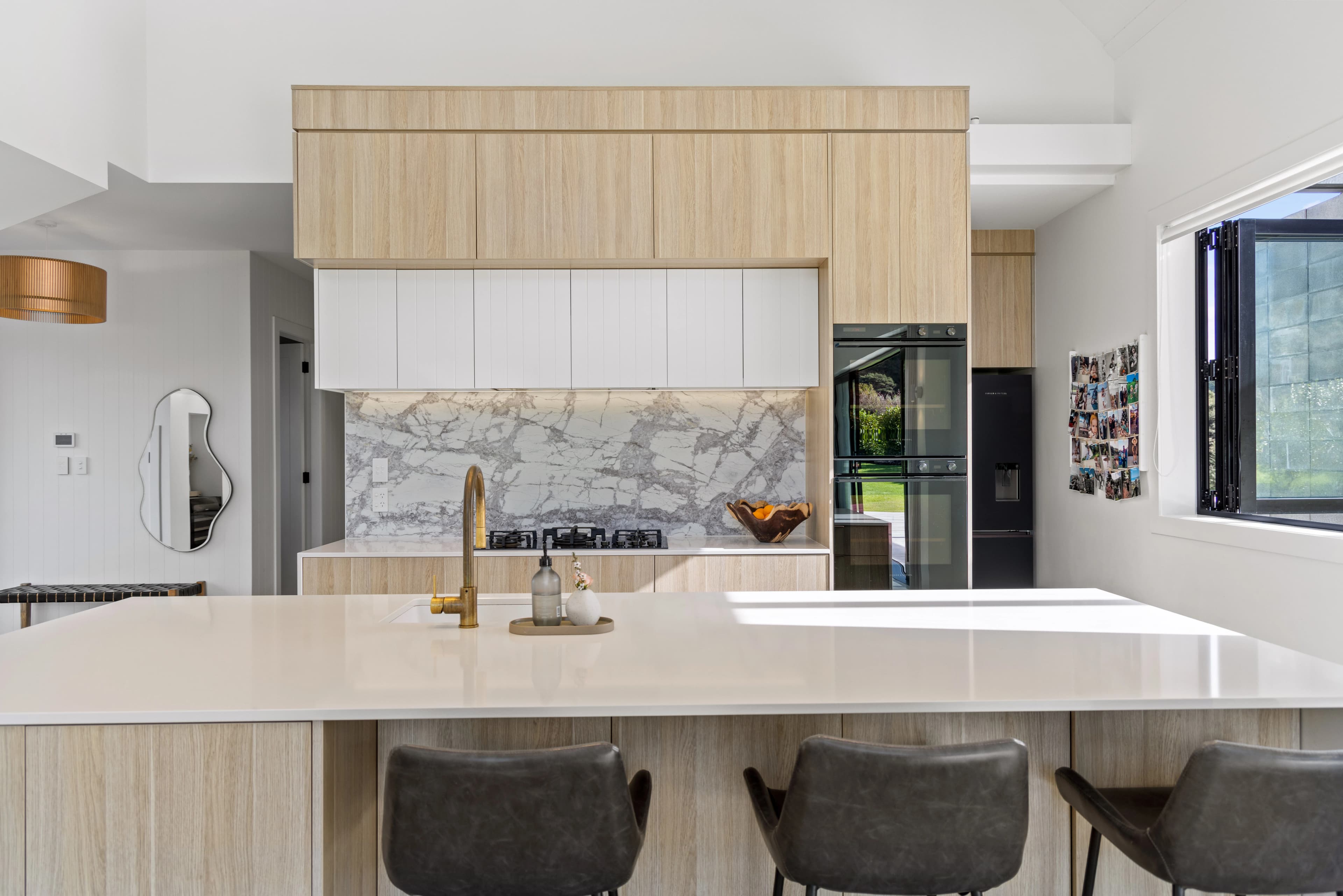 Modern kitchen interior with a cohesive neutral colour palette